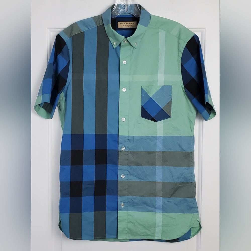 Burberry Brit Mens Plaid Button-Down Shirt Classic Preppy Designer - Size S
